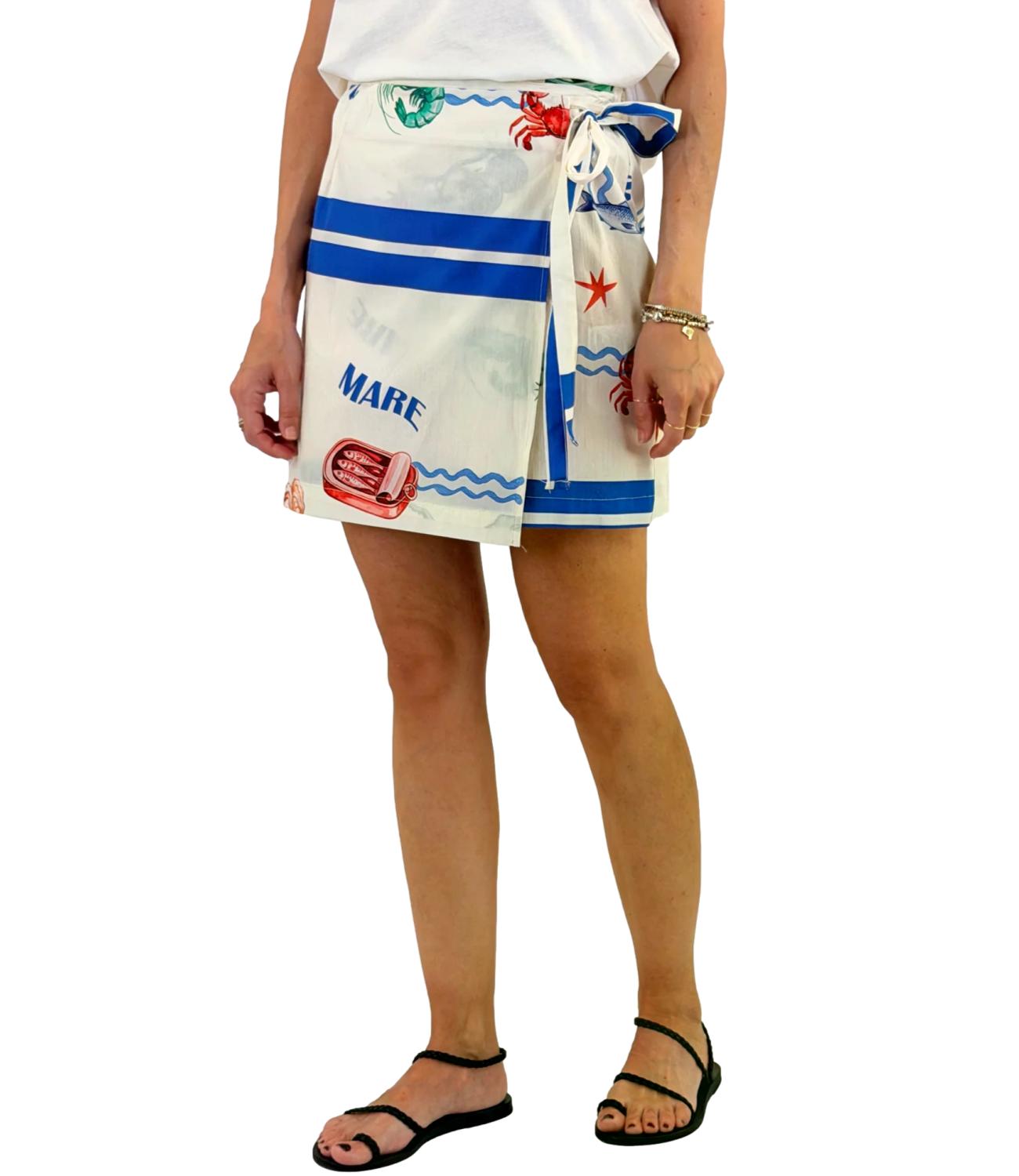 Vicolo Gonna Bianco/blu da Donna