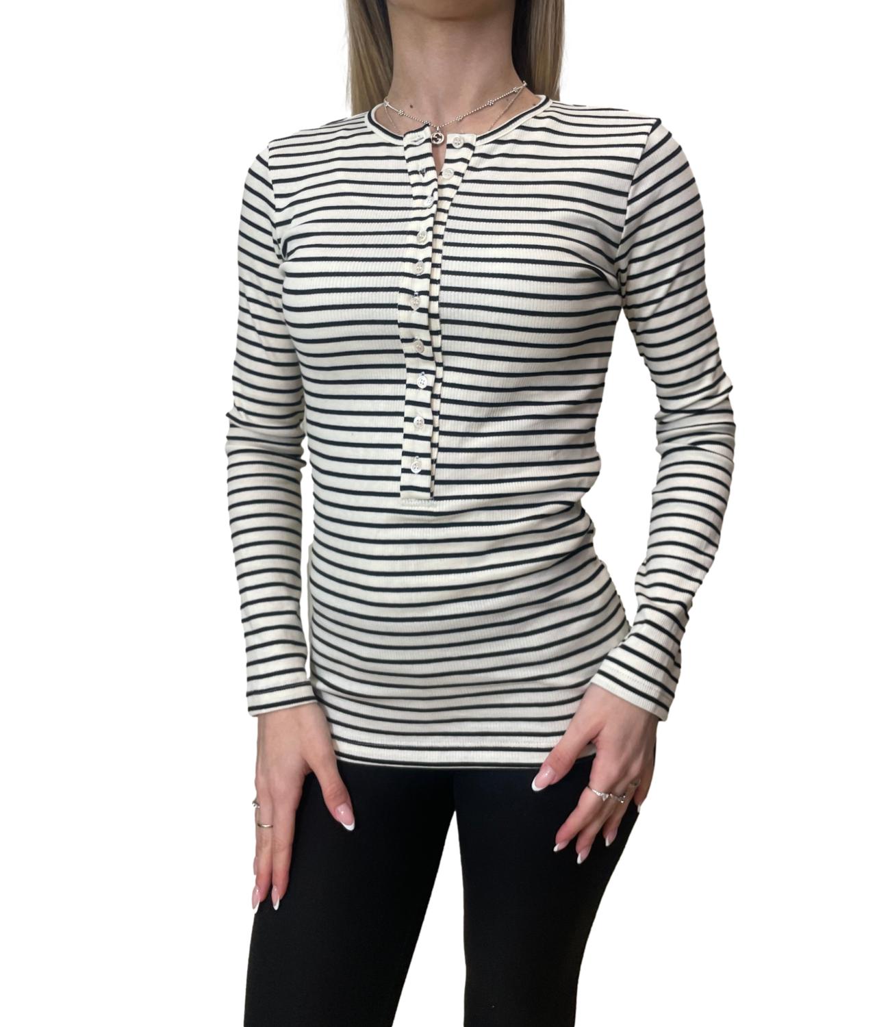 Vicolo Maglia Ecru/Nero Donna