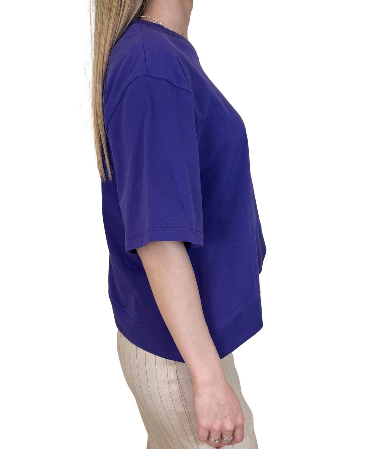 Vicolo T-shirt Asimmetrica Viola Donna