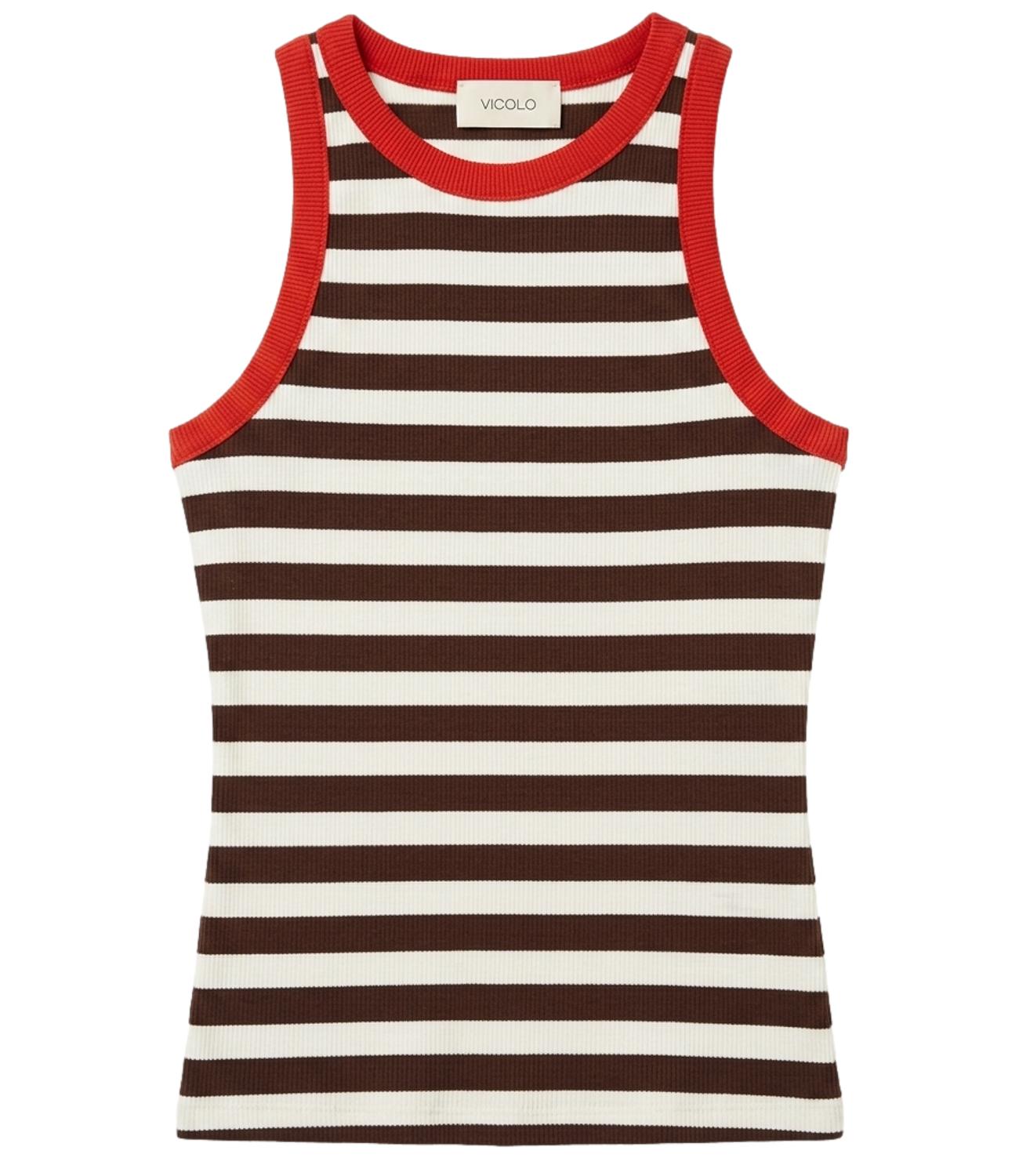 Vicolo Top Arancio/bianco da Donna