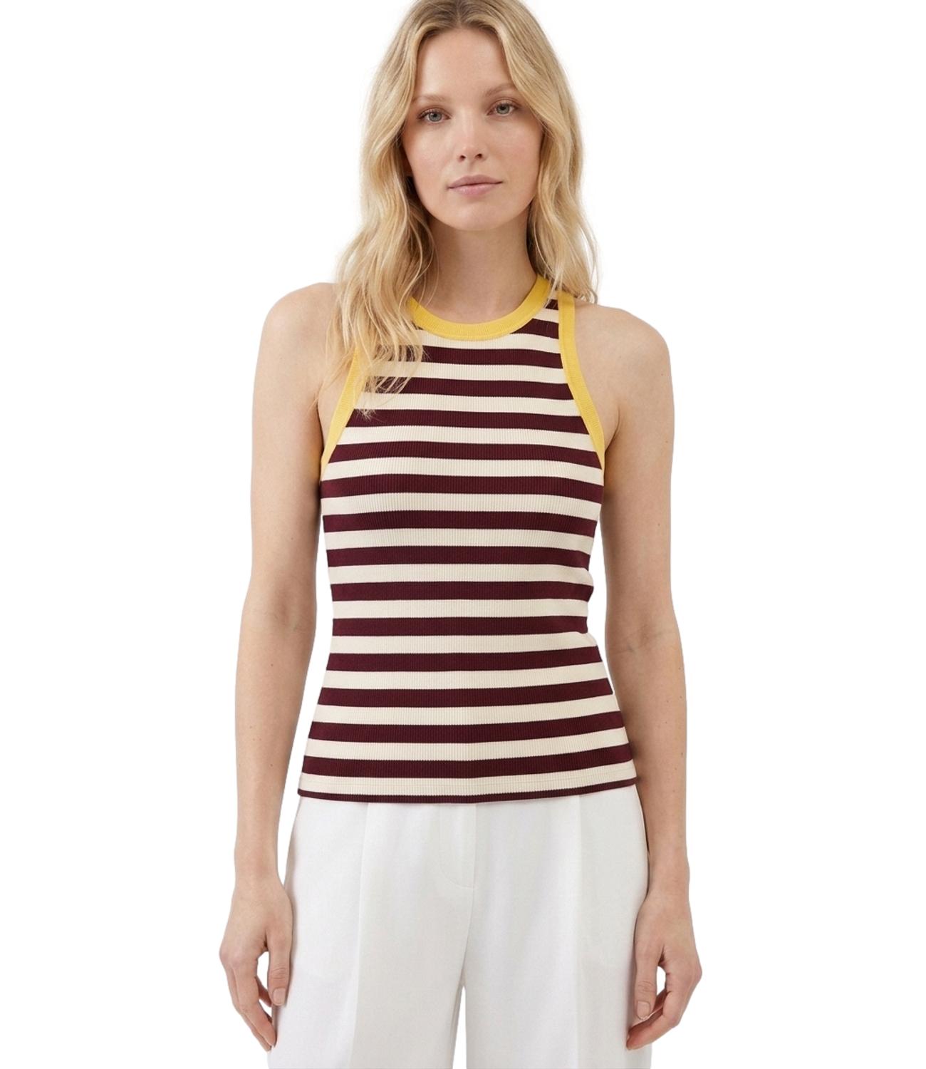 Vicolo Top Bianco/giallo da Donna