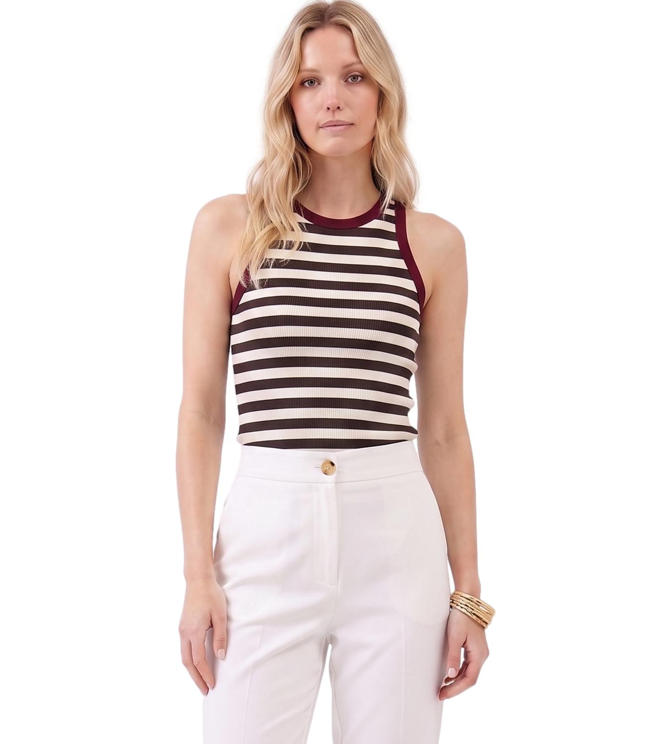 Vicolo Top Marrone/bordeaux da Donna
