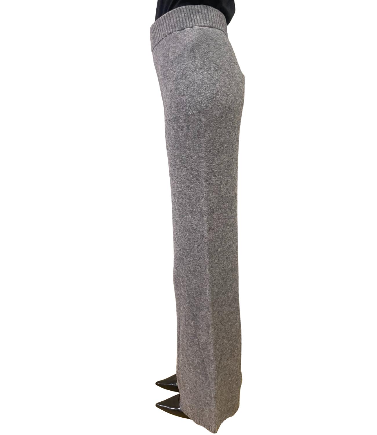 Angela Davis Pantalone Morbido Grigio Donna
