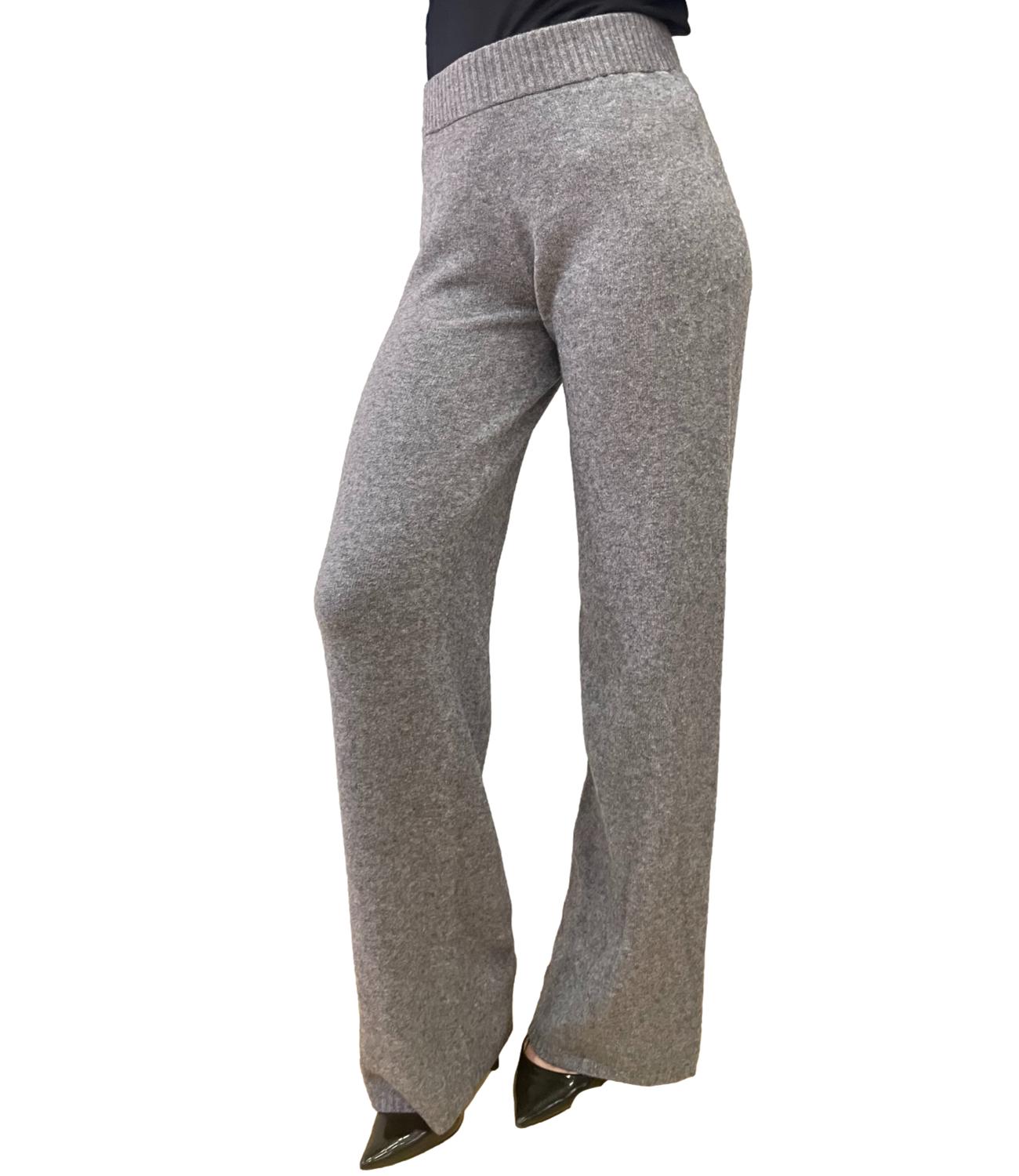 Angela Davis Pantalone Morbido Grigio Donna