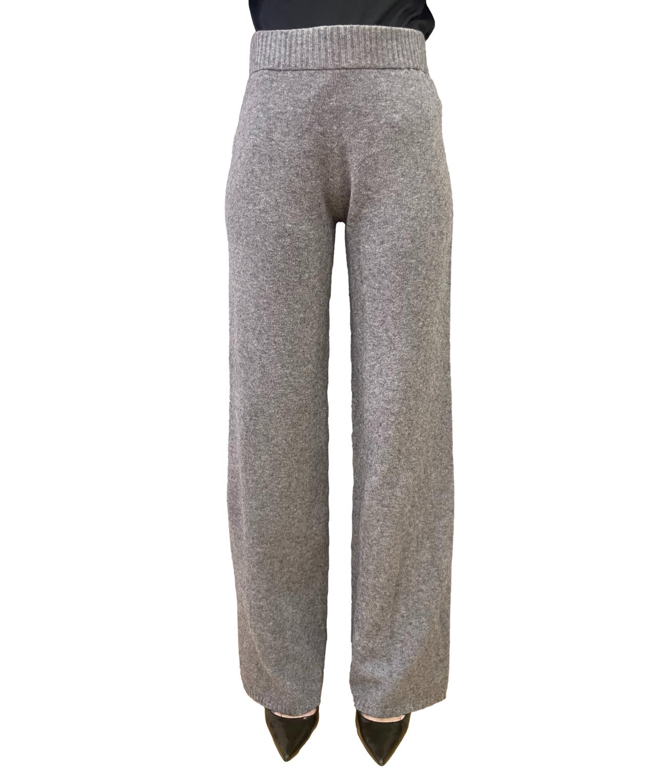 Angela Davis Pantalone Morbido Grigio Donna