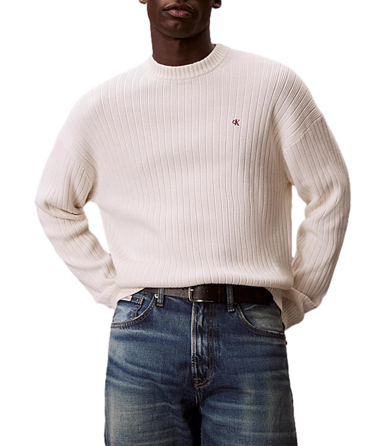Pullover oversize Calvin Klein uomo bianco