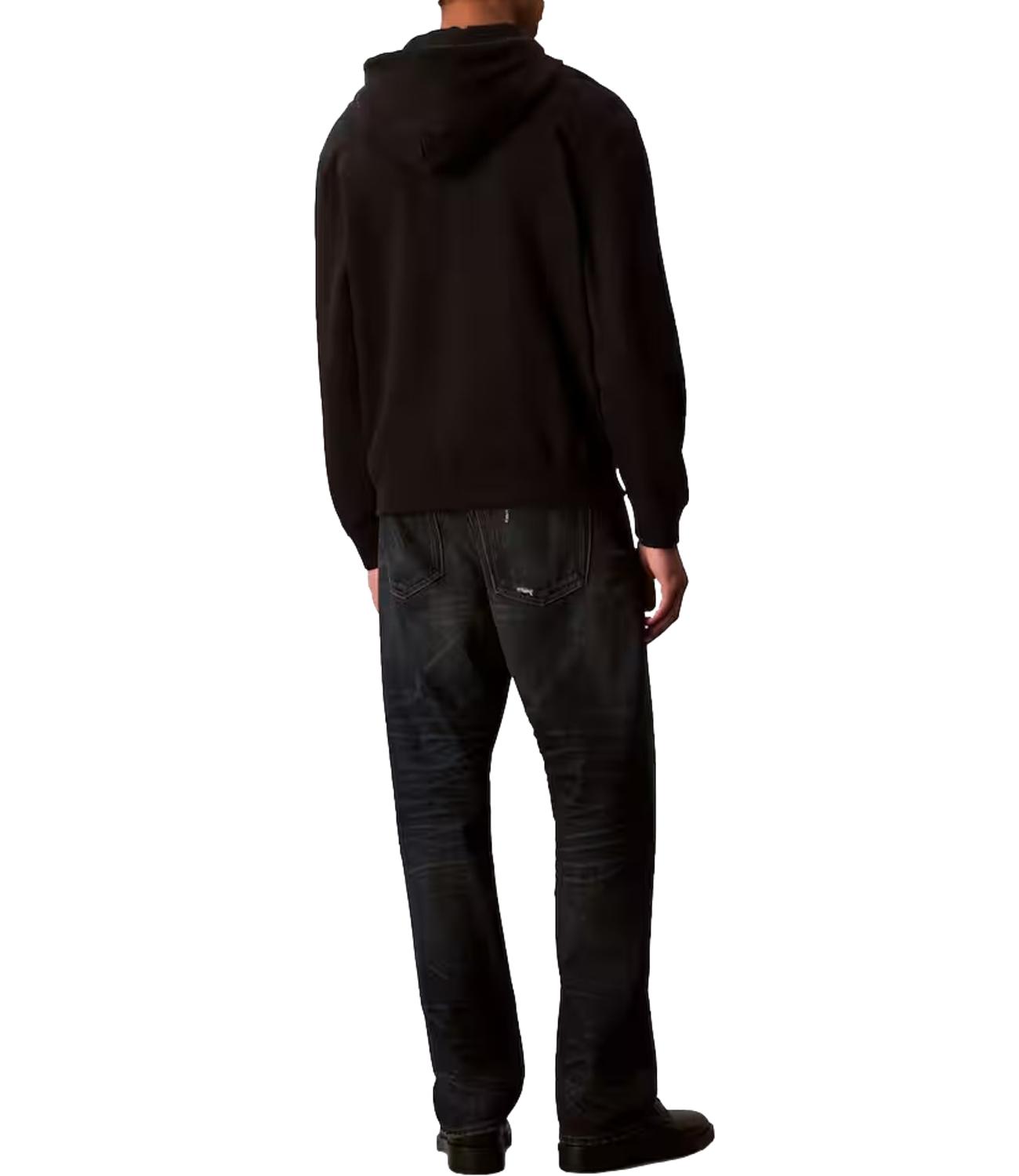 Felpa Calvin Klein nera con zip e cappuccio