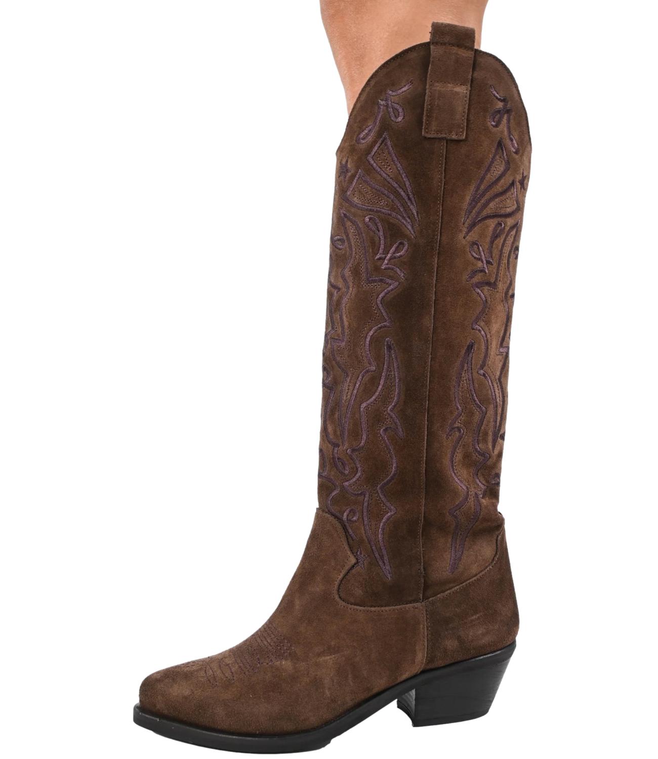 Divine Follie Stivali Texani Moro Donna