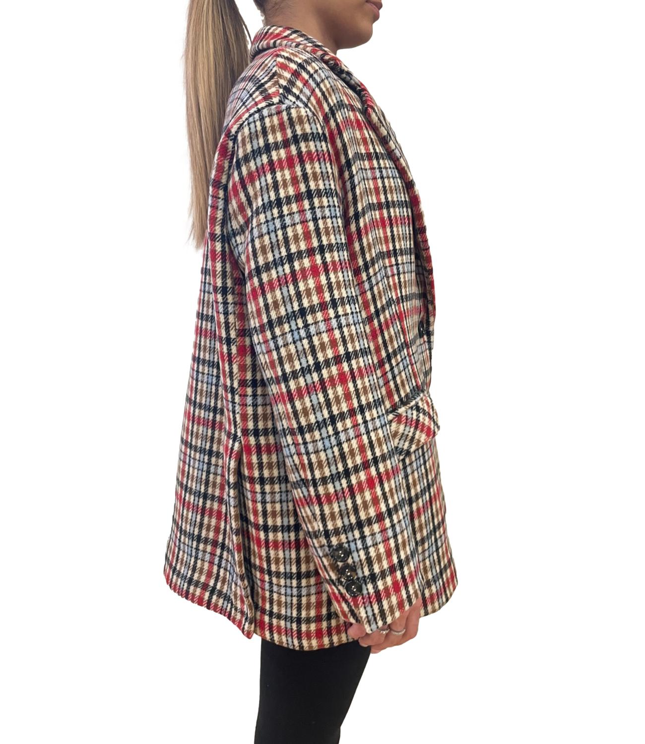Dixie giacca a quadri multicolor donna