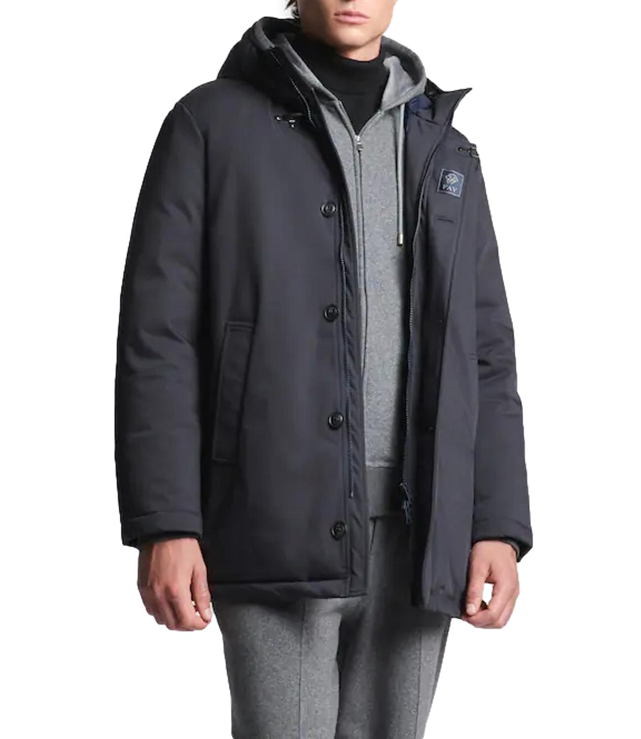 Parka Caban in Gabardine Imbottito in Piuma