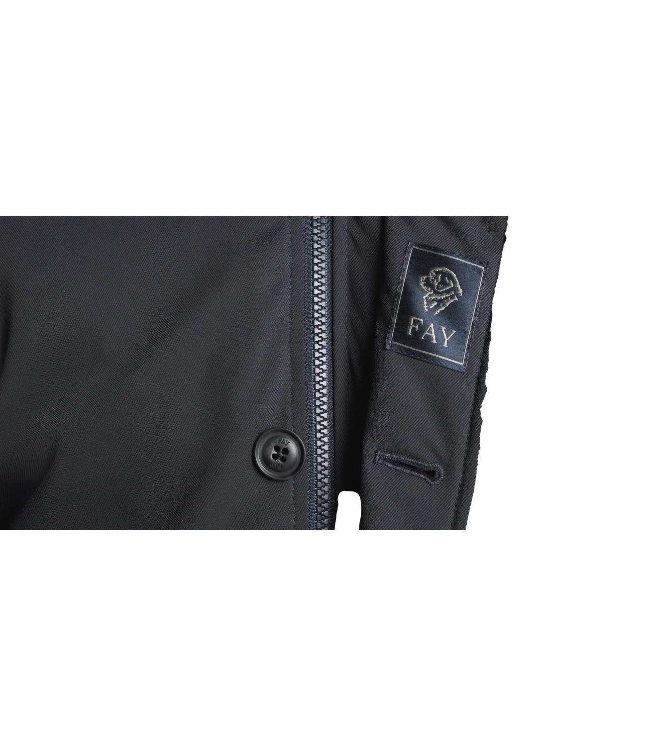 Parka Caban in Gabardine Imbottito in Piuma