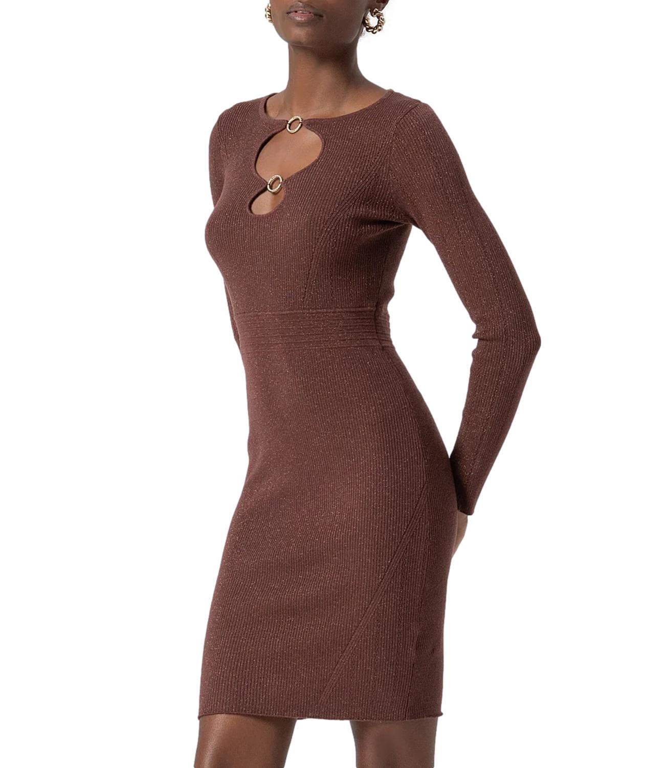 Fracomina Abito Lurex Bronze Donna