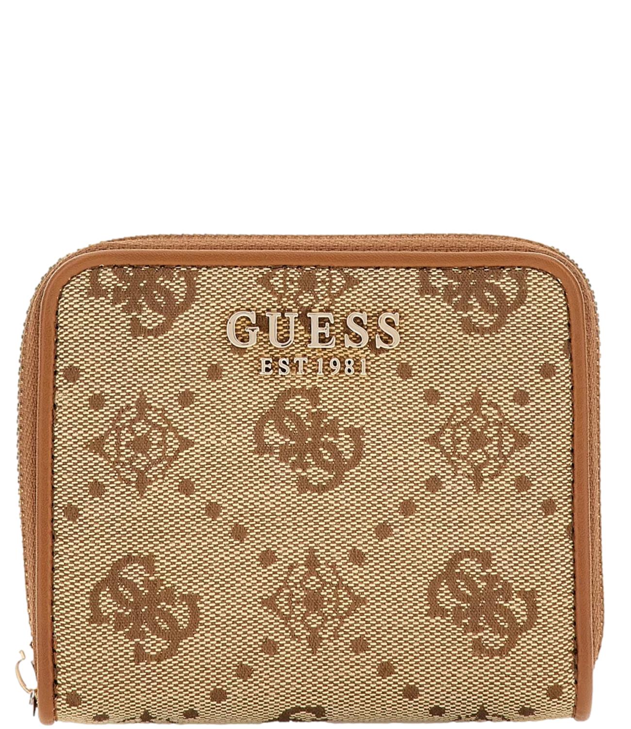 Guess Mini Portafoglio Neda Latte Logo Donna
