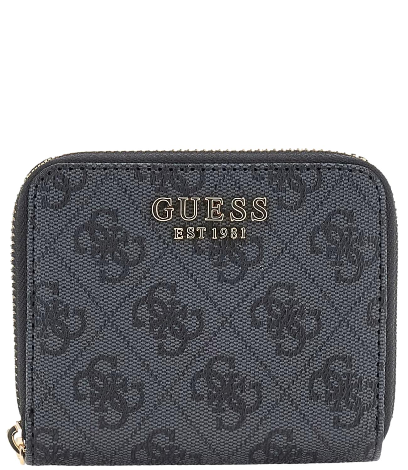 Guess Portafoglio Laurel Ii Slg Small Zip Around Nero Donna