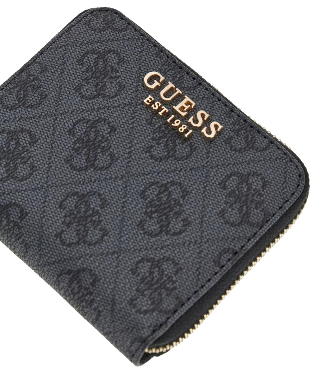 Guess Portafoglio Laurel Ii Slg Small Zip Around Nero Donna