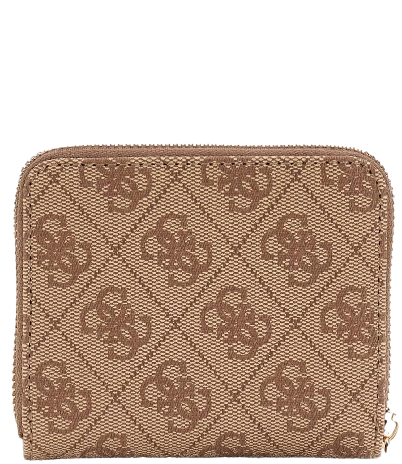 Guess Portafoglio Laurel Ii Slg Small Zip Around Latte Donna