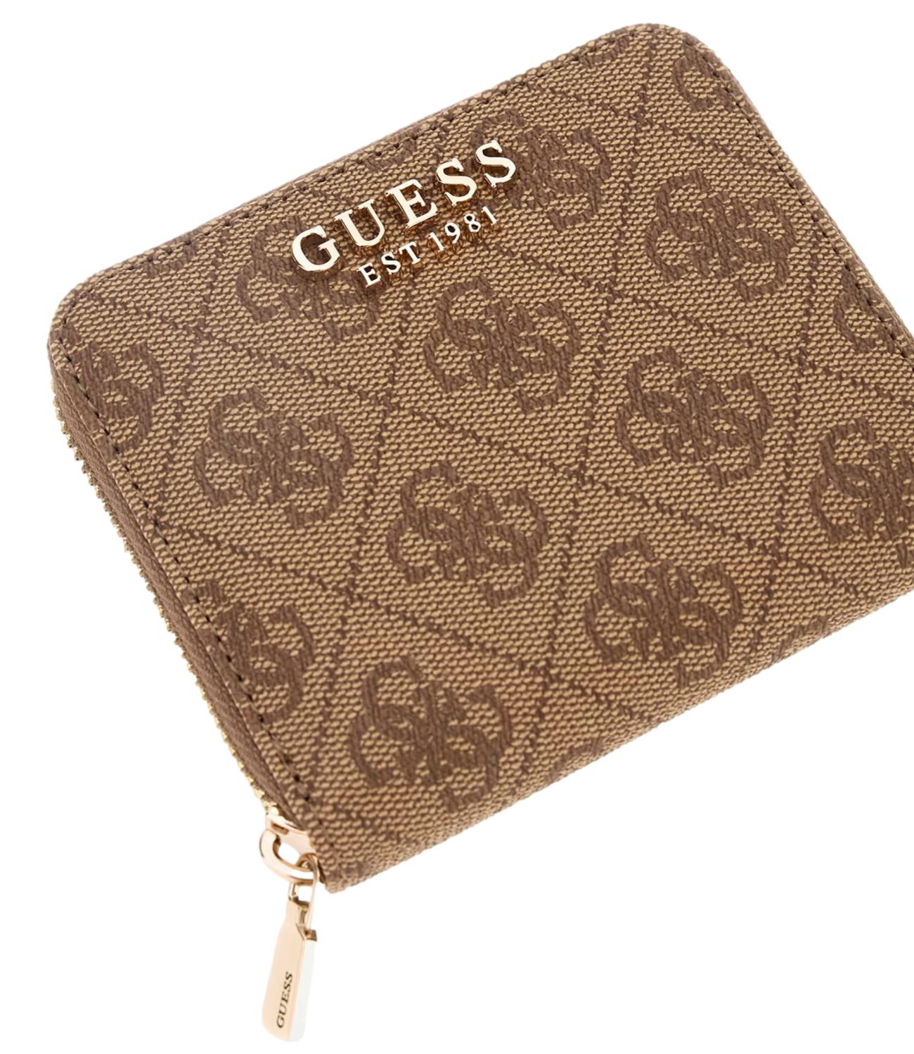 Guess Portafoglio Laurel Ii Slg Small Zip Around Latte Donna
