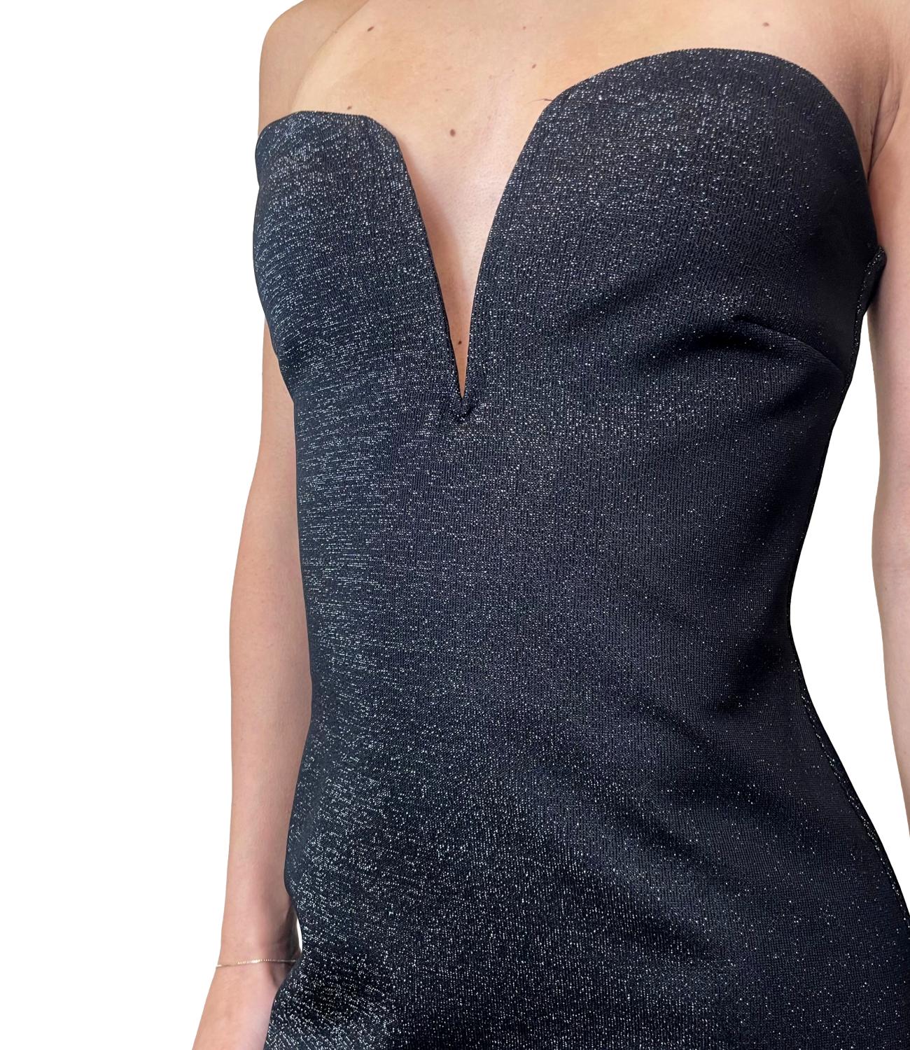 Have One Abito Lurex Nero Donna