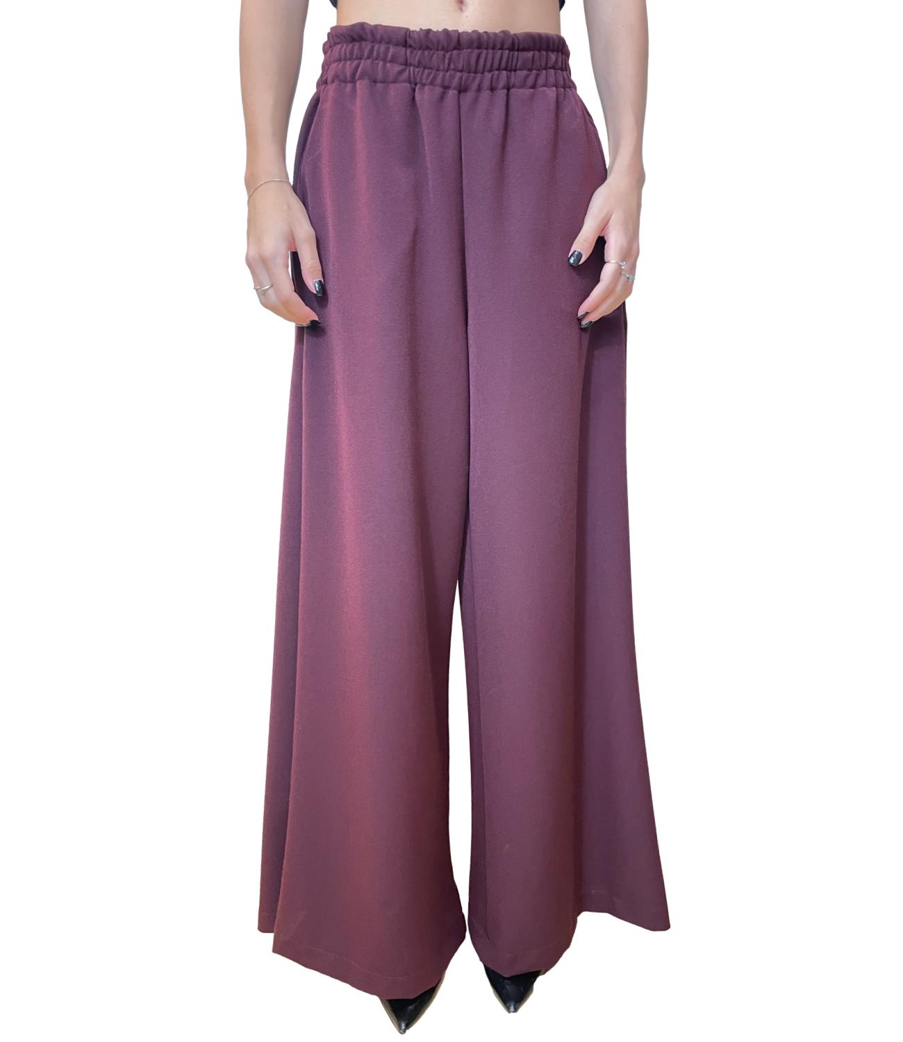 Have One Pantalone Palazzo Bordeaux Donna