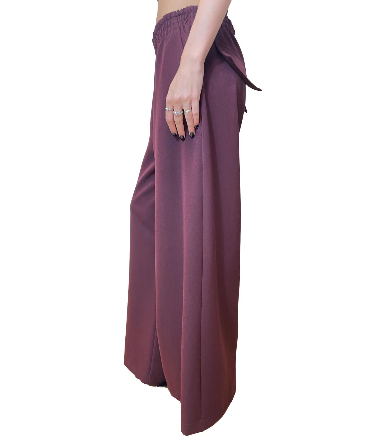 Have One Pantalone Palazzo Bordeaux Donna