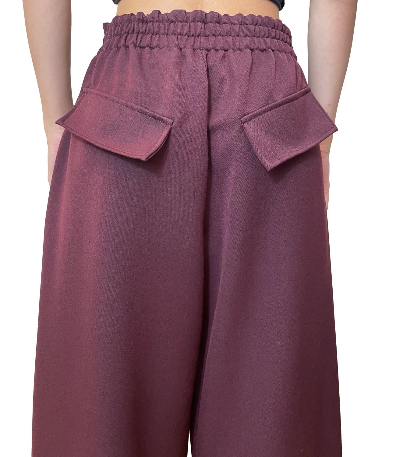 Have One Pantalone Palazzo Bordeaux Donna