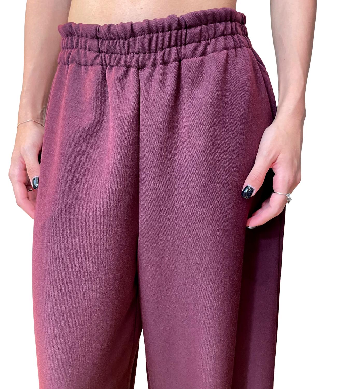 Have One Pantalone Palazzo Bordeaux Donna