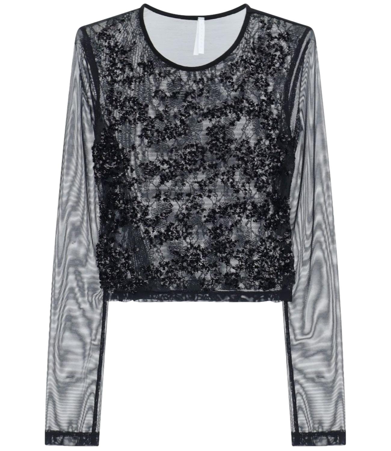 Imperial T-shirt Paillettes Nero Donna