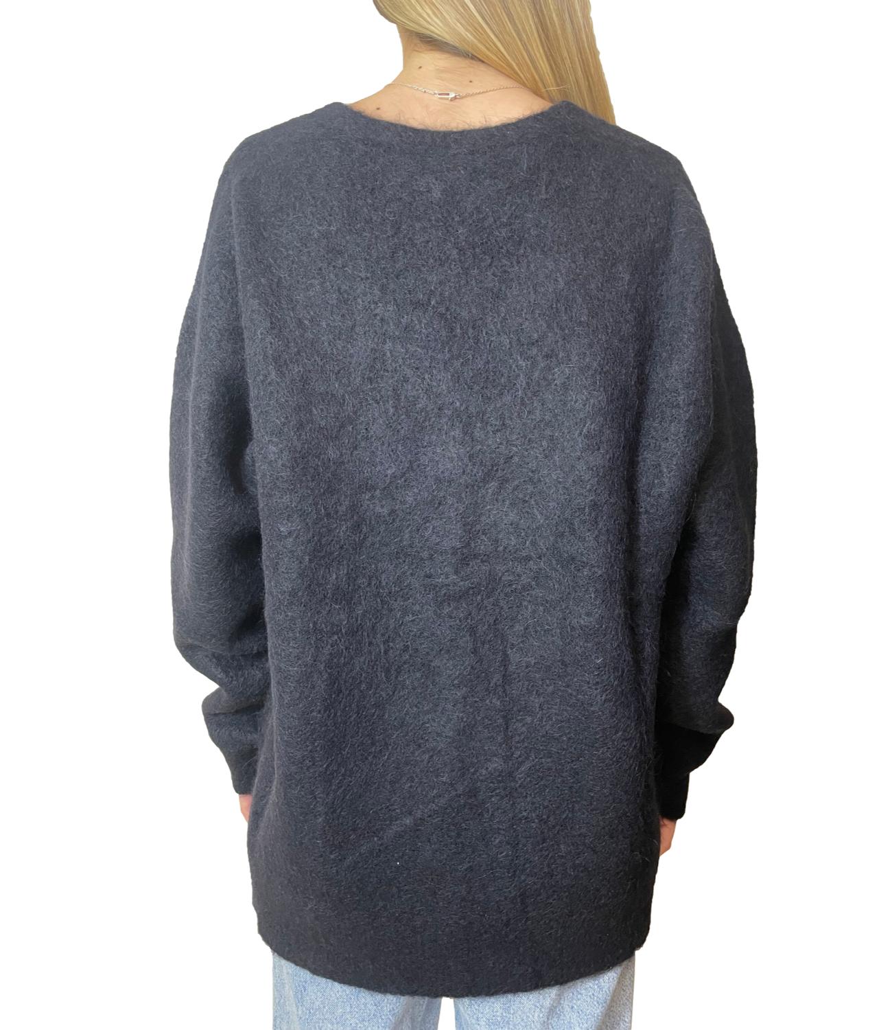 Kontatto Cardigan Lungo Nero Donna