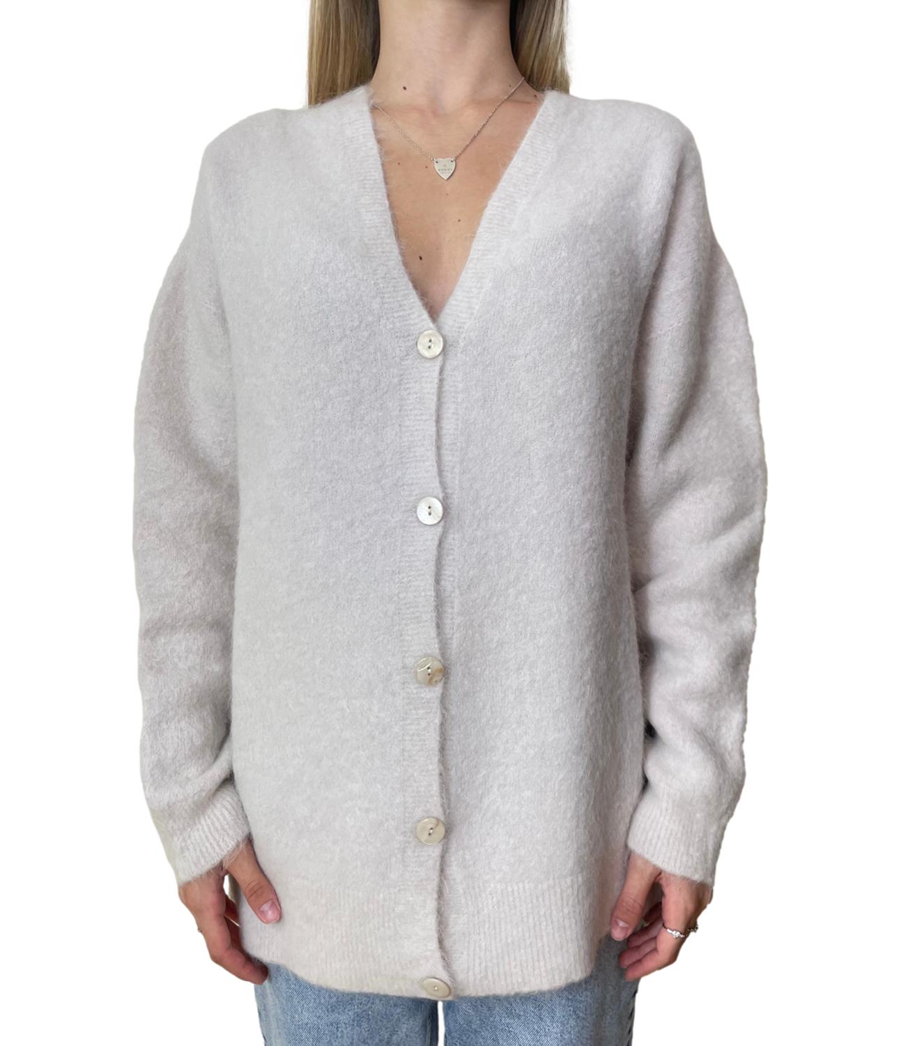 Kontatto Cardigan Lungo Avorio Donna