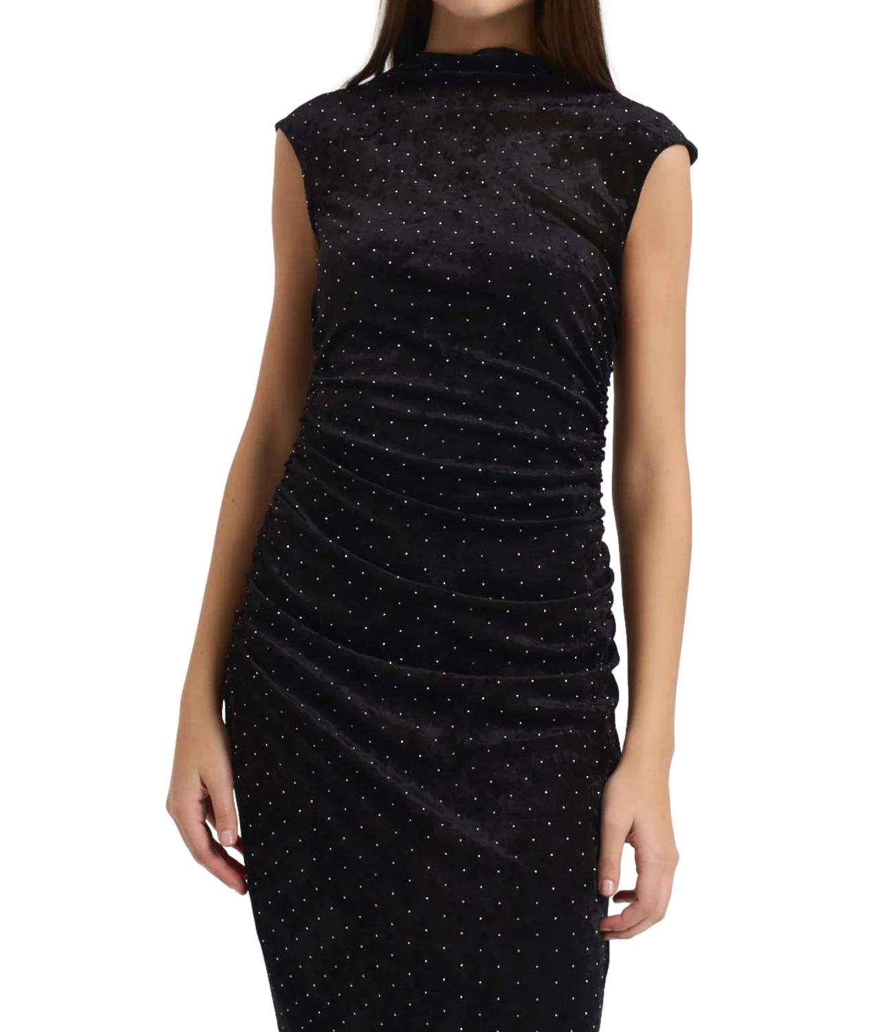Kontatto Abito Strass Nero Donna