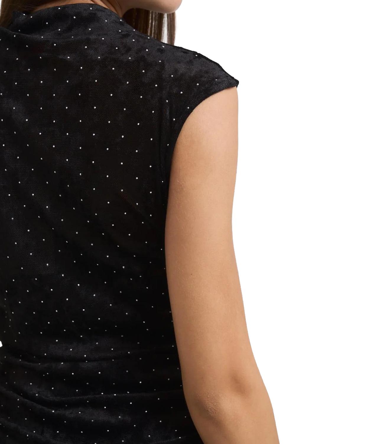 Kontatto Abito Strass Nero Donna