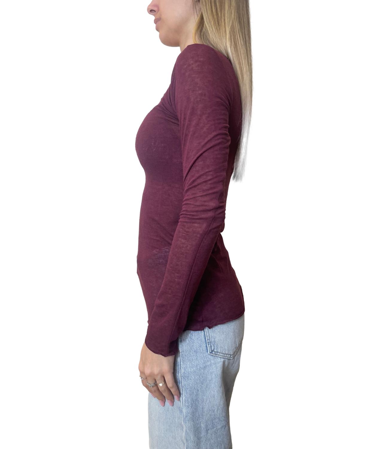 Motel Maglia Girocollo Bordeaux Donna