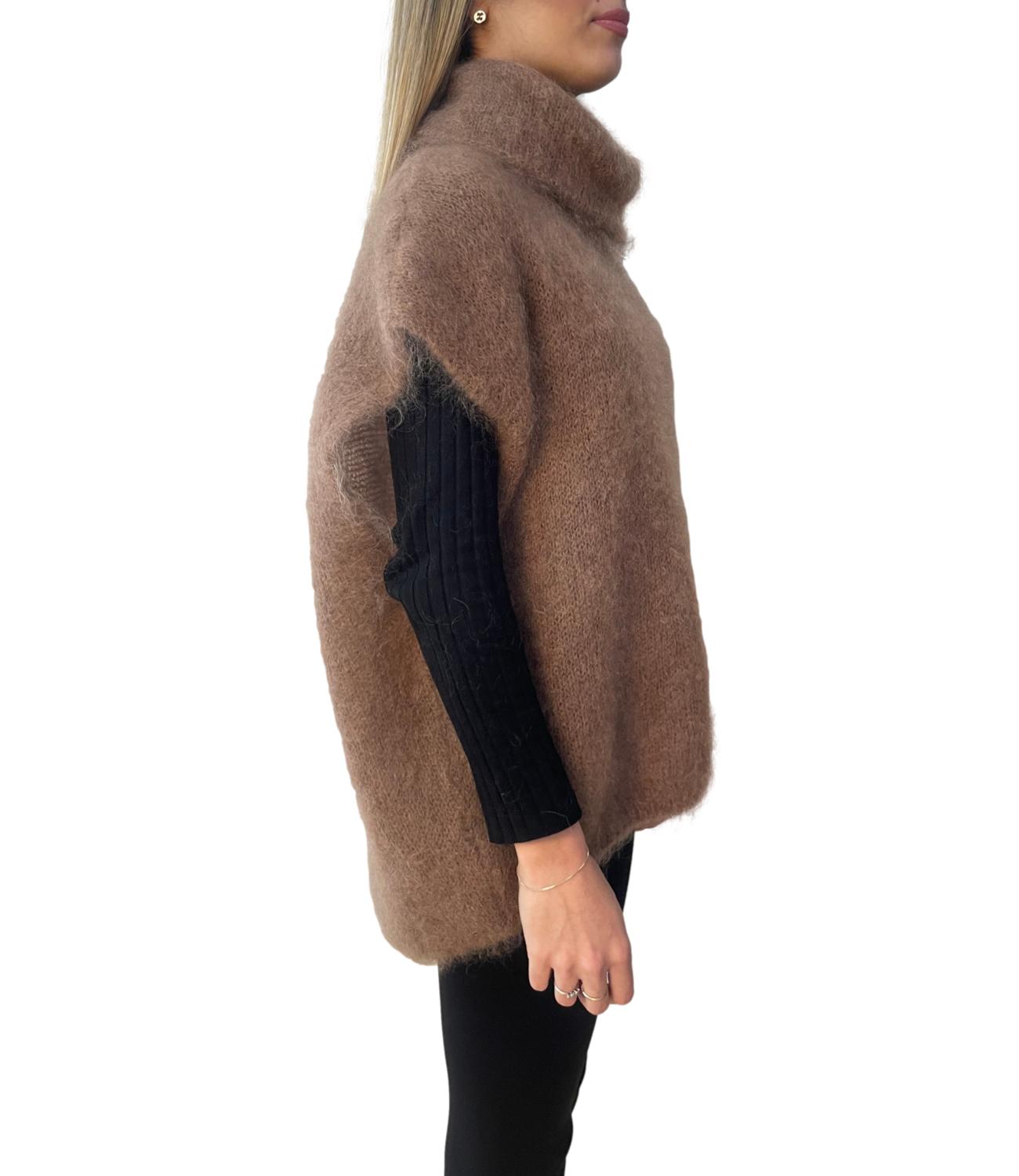 Studio It Gilet Over Cammello Donna
