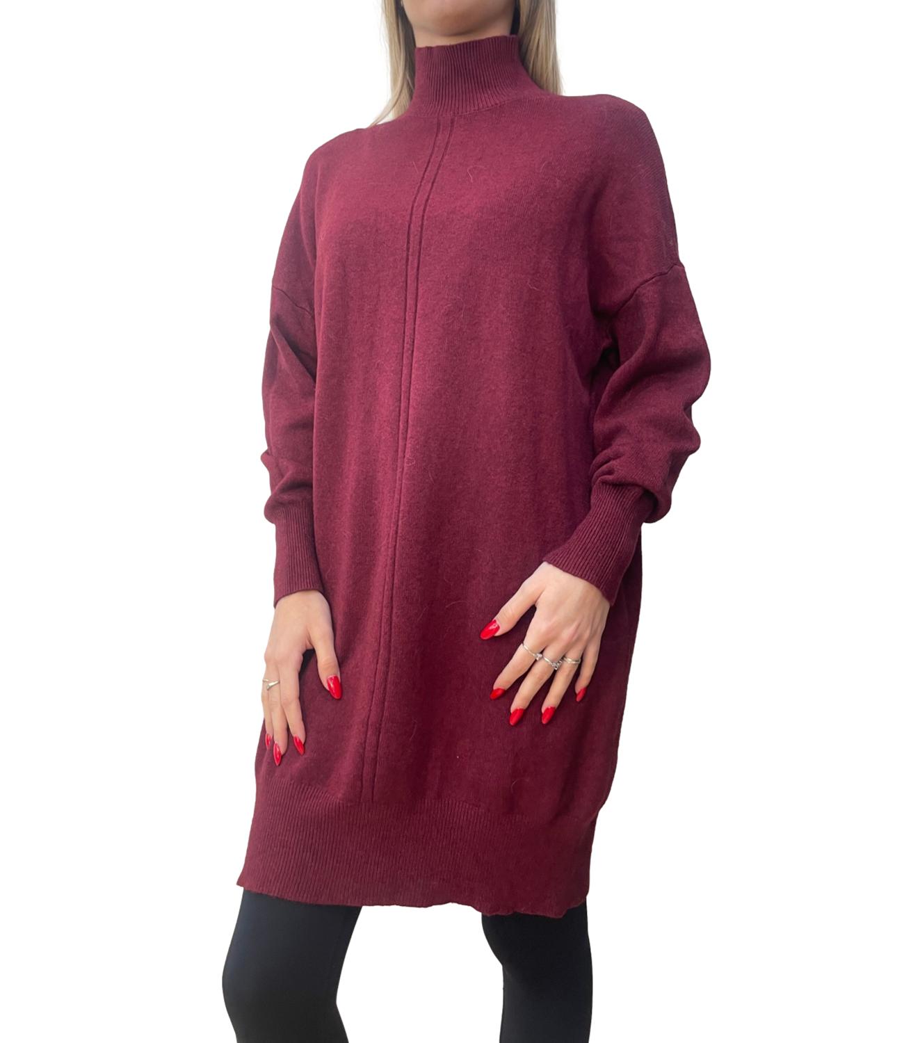 Studio It abito collo alto vino donna