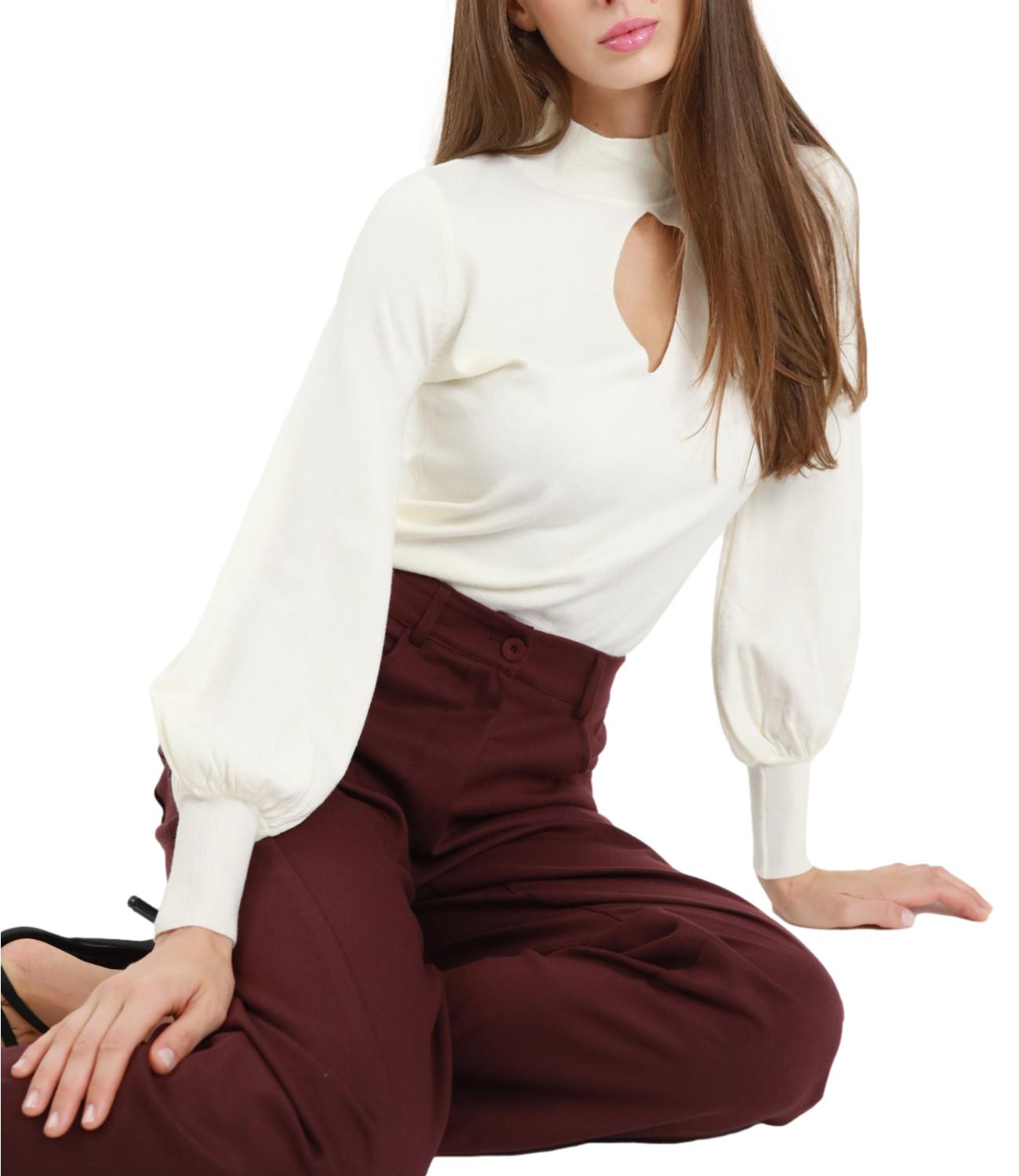 Susy Mix Maglia Goccia Crema Donna