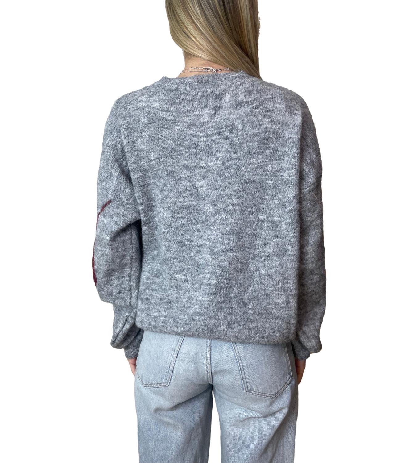 Susy mix cardigan rombi grigio donna