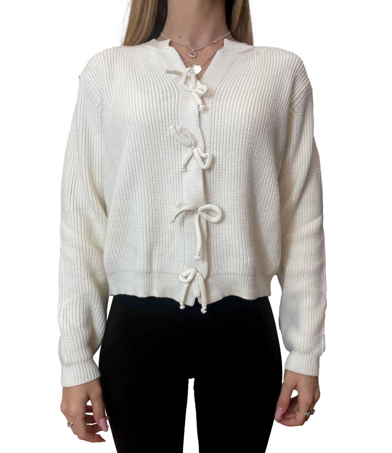 Susy Mix Giacchina c/fiocchi Crema Donna