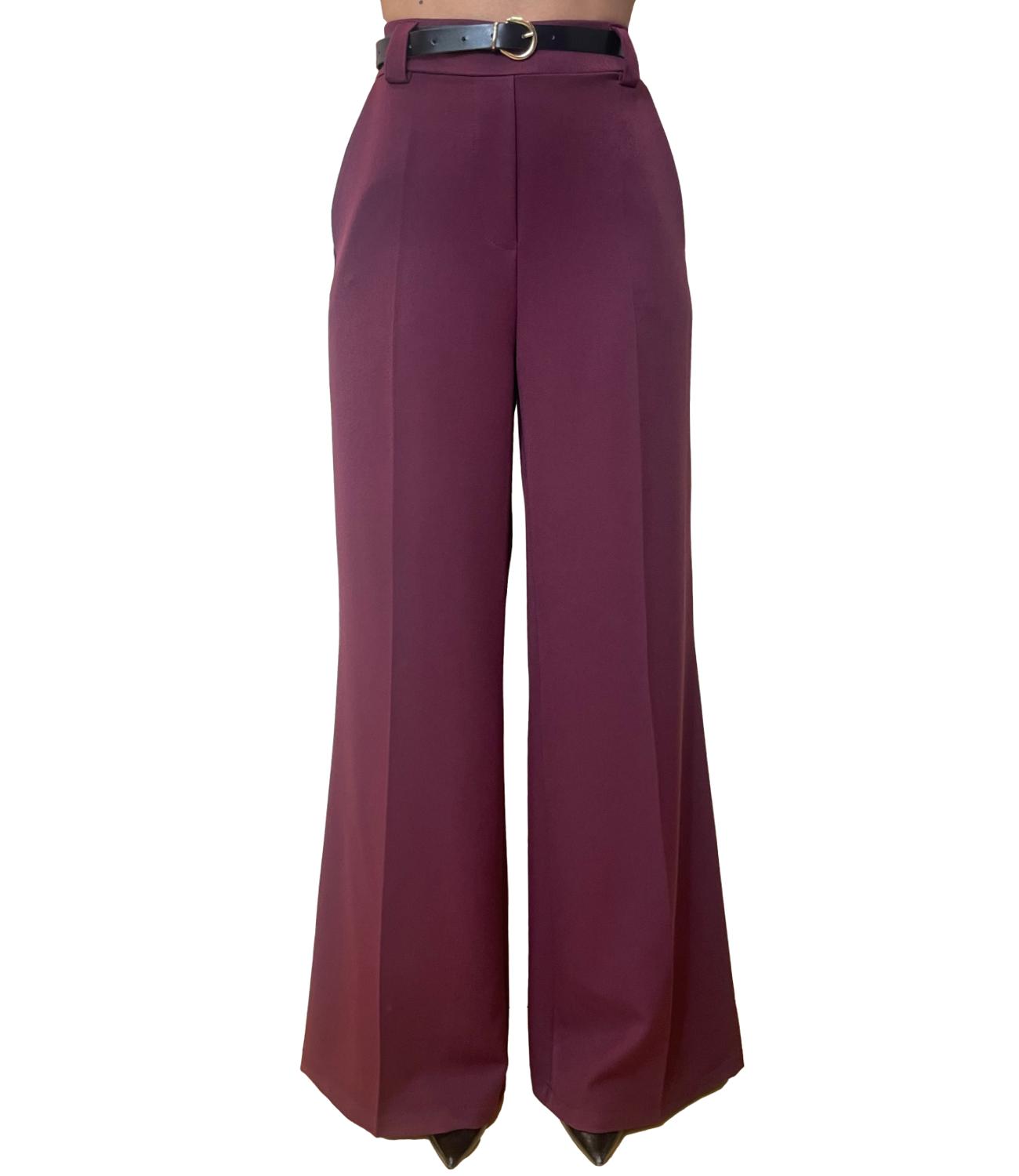 Susy Mix Pantalone C/cintura Vino Donna