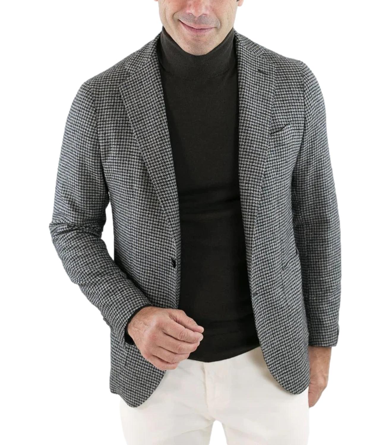 Giacca Montecarlo grigio chiaro pied de poule