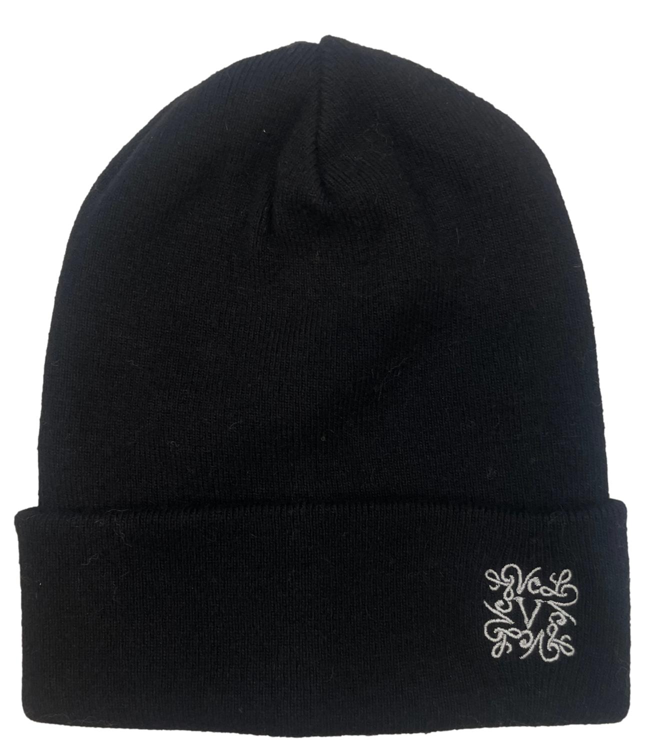 Vicolo Cappello Ricamo Nero Donna