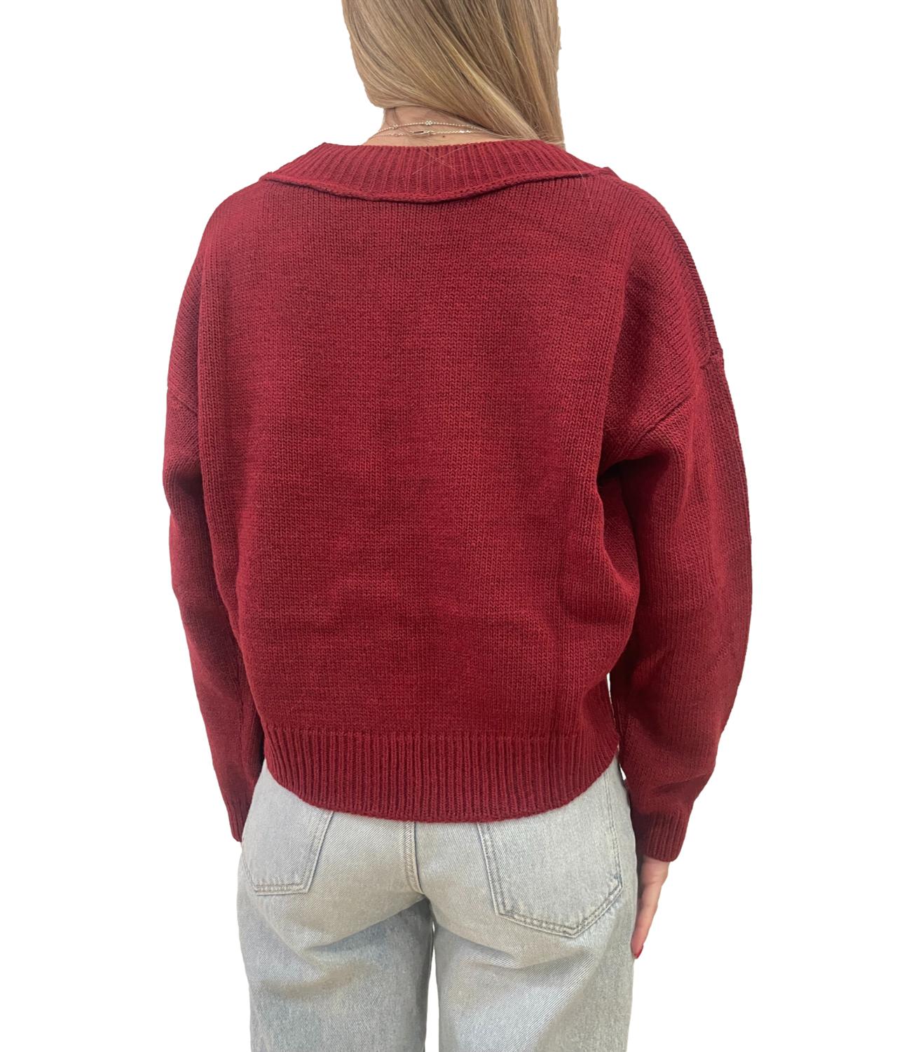 Vicolo Maglia a V Bordeaux Donna