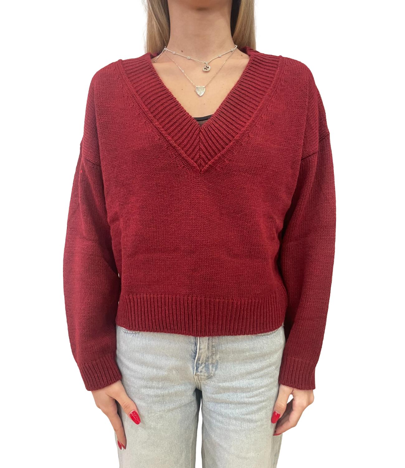 Vicolo Maglia a V Bordeaux Donna
