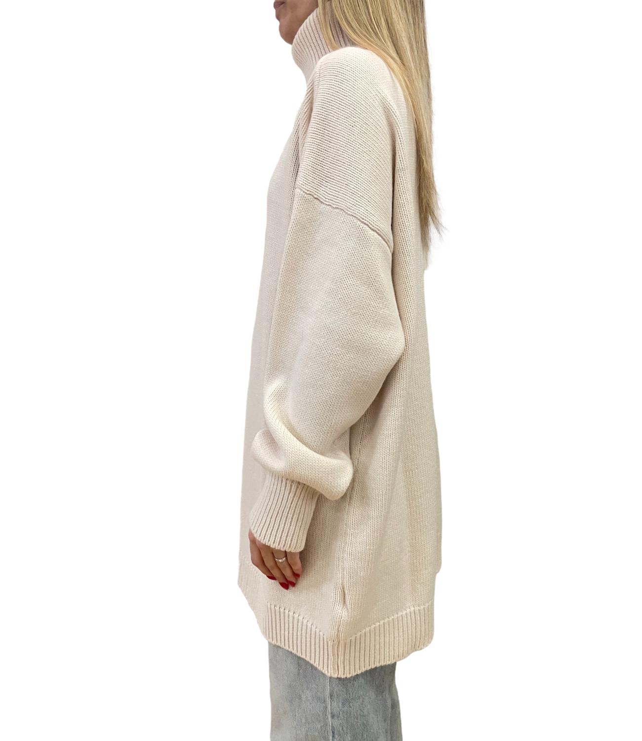 Vicolo Maglia Lunga Panna Donna