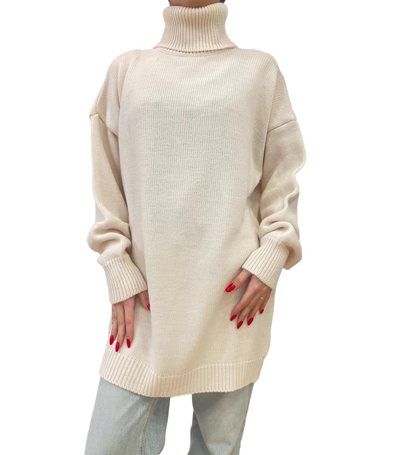 Vicolo Maglia Lunga Panna Donna