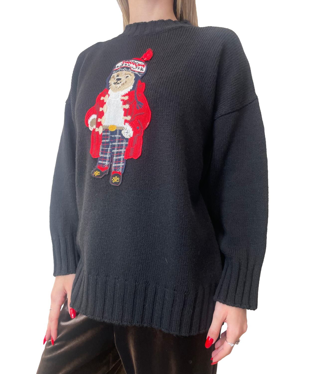 Vicolo Maglia Orsetto Alpino Nera Donna