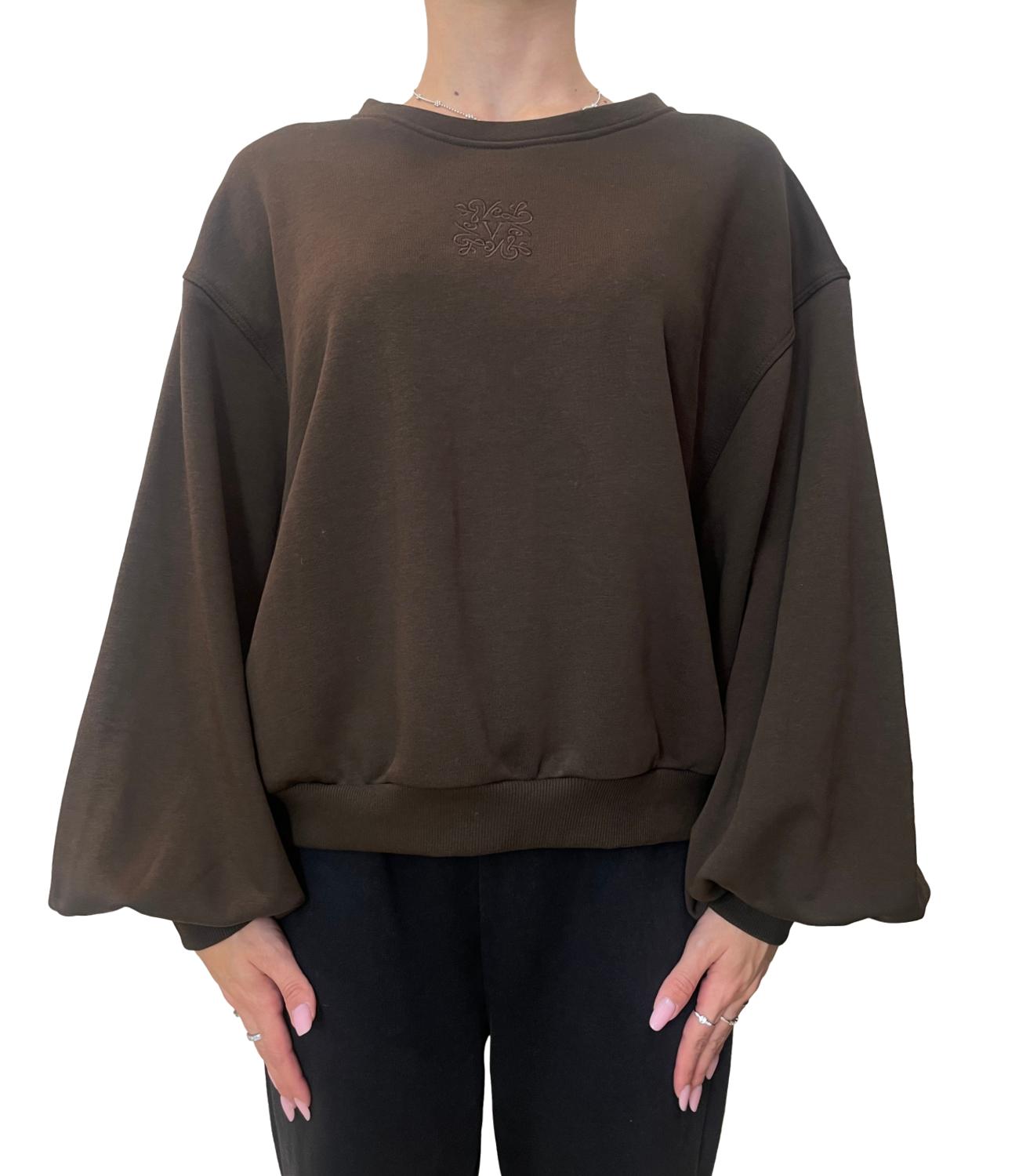 Vicolo Felpa Marrone Donna