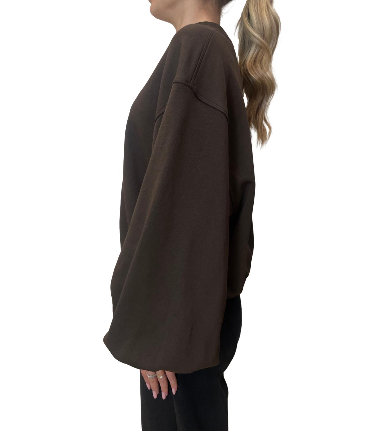 Vicolo Felpa Marrone Donna