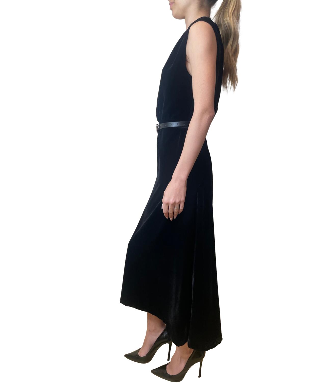 Vicolo Abito Velluto Nero Donna
