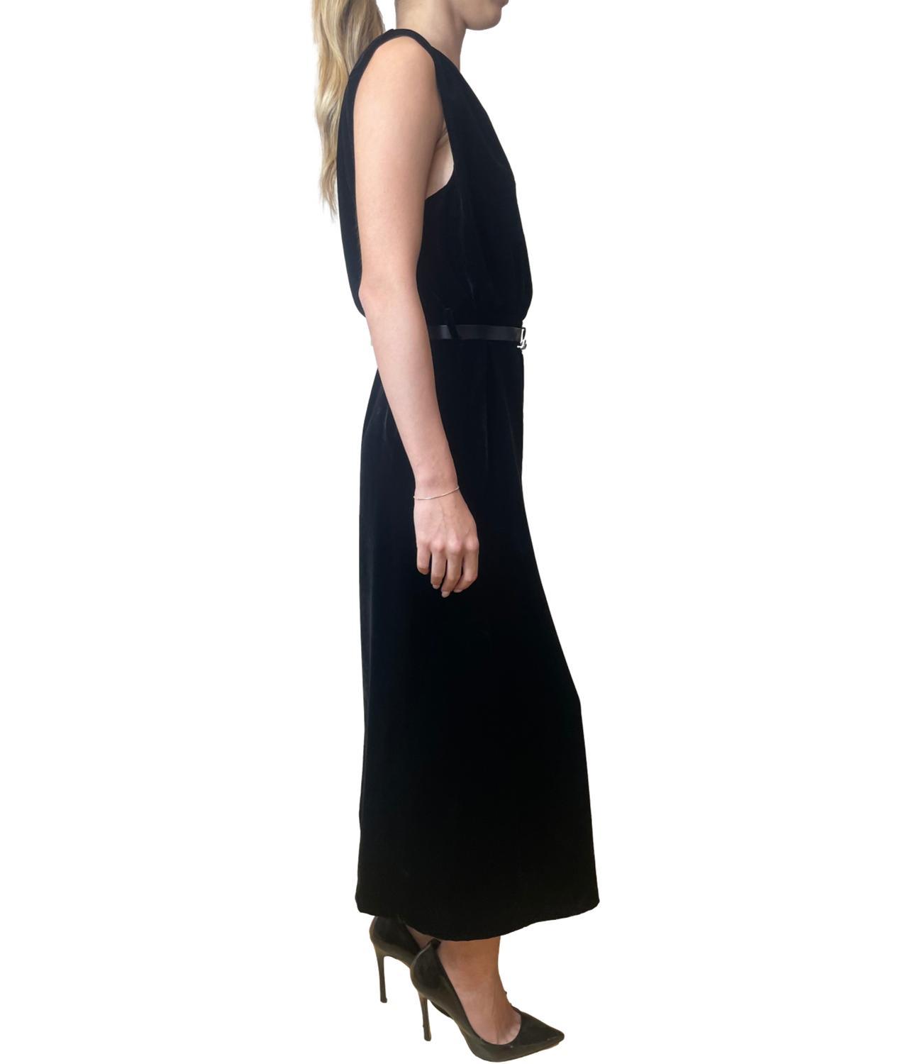 Vicolo Abito Velluto Nero Donna