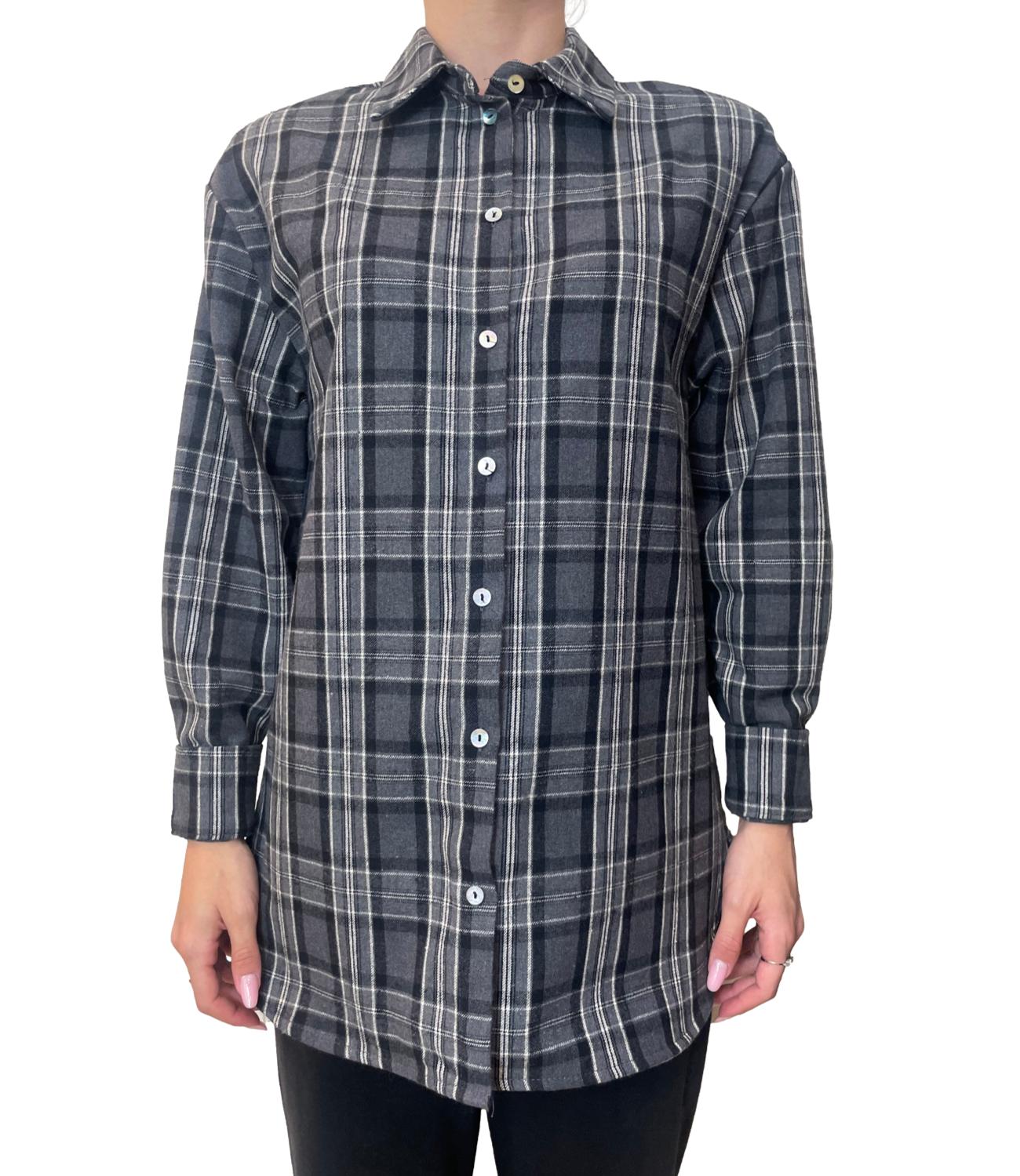 Vicolo Camicia Quadri Grigio Donna